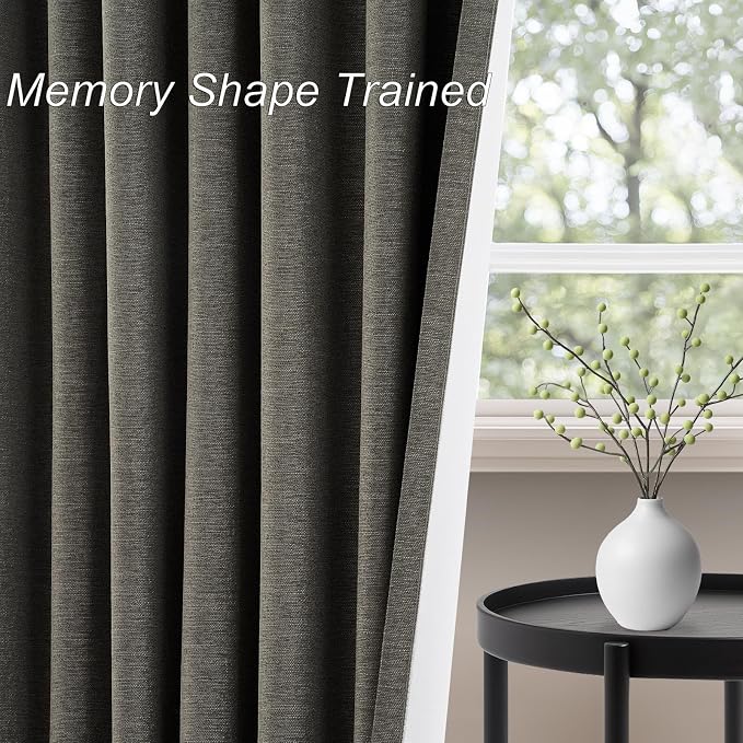 94 Inch Long Gray Blackout Curtains - Image 2