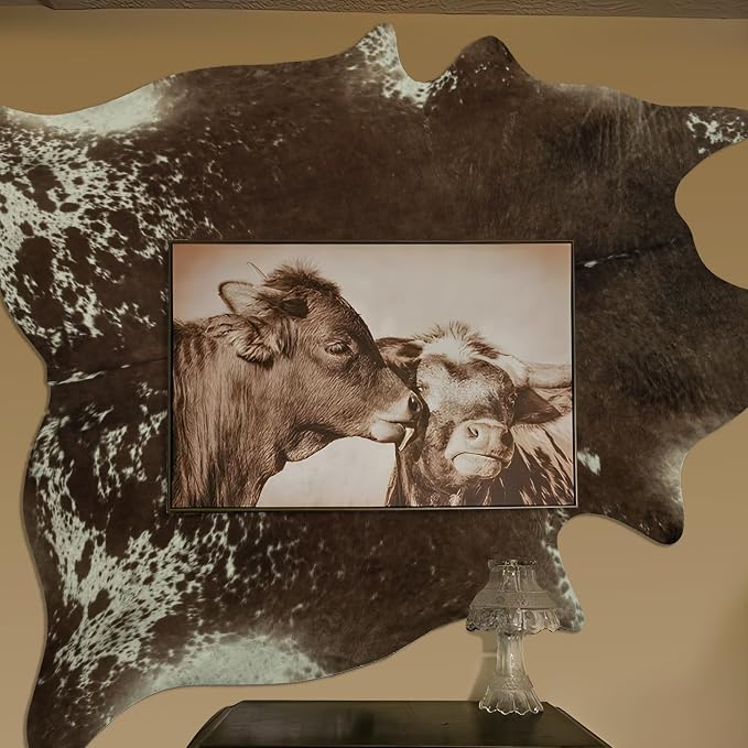 Easycozy Faux Cowhide Cow Print Rug: 3 x 4 Western Decor Faux Cowhide, by HomeWesternDecoration