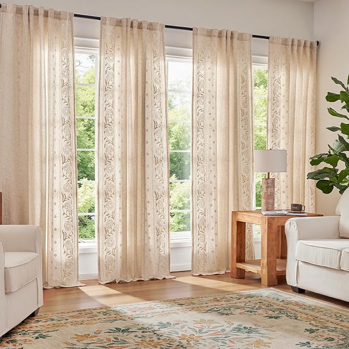 jinchan Winslow Lined Linen Curtains - Image 3