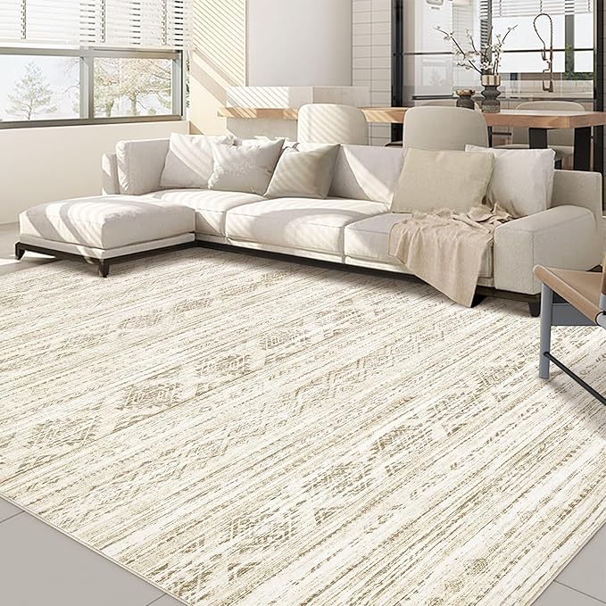 Nakagishi 5x7 Area Rugs Living Room: Washable Boho Large Neutral Modern Soft by NakagishiAreaRug
