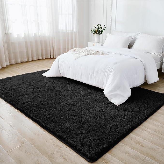 Litanika 3x5 Shag Area Rug for Living Room Bedroom, Non-Shedding Modern Indoor - Image 3