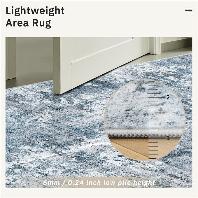 Soalmost Area Rug 10x12 Vintage Washable Living Room Large Carpet Non Slip - Image 7