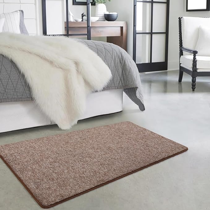 Keeko Soft 2x4 Small Runner Rug Brown, Bedside Rugs - Image 7