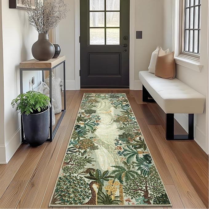 GarveeHome 2x6 Jungle Washable Runner Rug - Image 2