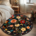 RELEANY Floral Nursery 4ft Area Rugs Washable Print Boho Cute Carpet Non Slip by RELEANY