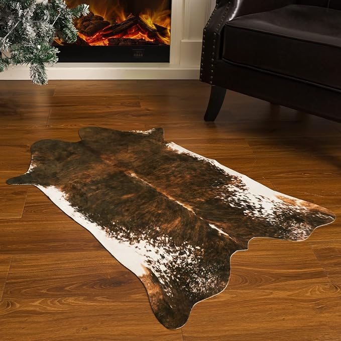 BENRON Faux Cowhide Rug Small, Western Cow Hide Rugs - Image 4