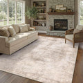 Vintage 5x7 Beige Brown Rug, Washable Neutral Area Rugs by OHWPEAT