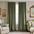 NICETOWN Sage Green Velvet Curtains 96" Long by NICETOWN