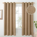 BGment Tan Burlap Linen Curtains 72 Inch Length by BGment