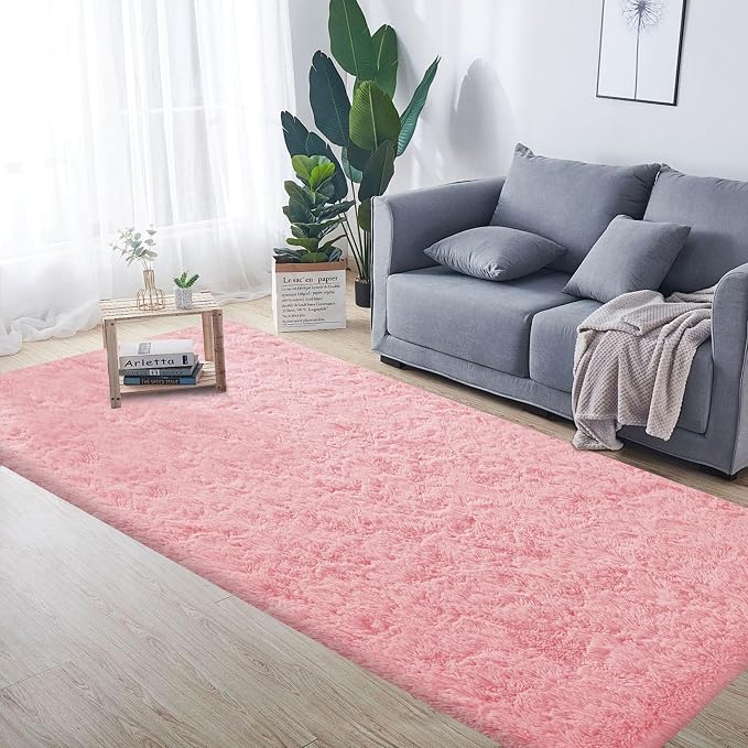 2x6 Runner Rug for Bedroom: Fluffy Shag Soft Washable Rugs Small Fuzzy Plush - Image 8