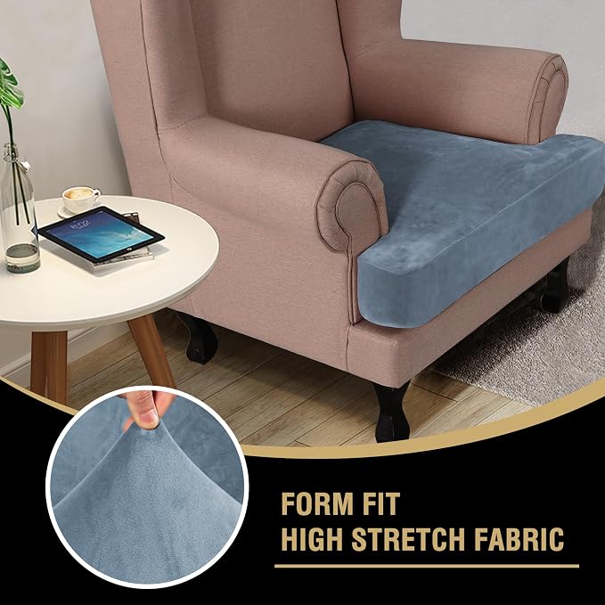H.VERSAILTEX Stretch Velvet T Cushion Chair Covers - Image 6
