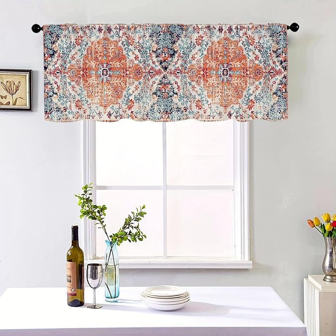 Boho Kitchen Curtains Colorful Bohemian Style Design - Image 2