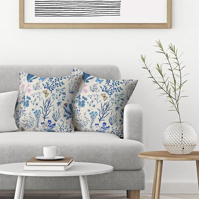 AEIOAE Summer Pillow Covers 16x16 Inch Set of 2, Seasonal Floral Outdoor - Image 3