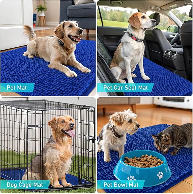 OLANLY Dog Door Mat for Muddy Paws 54x32, Absorbs Moisture and Dirt, Absorbent - Image 7