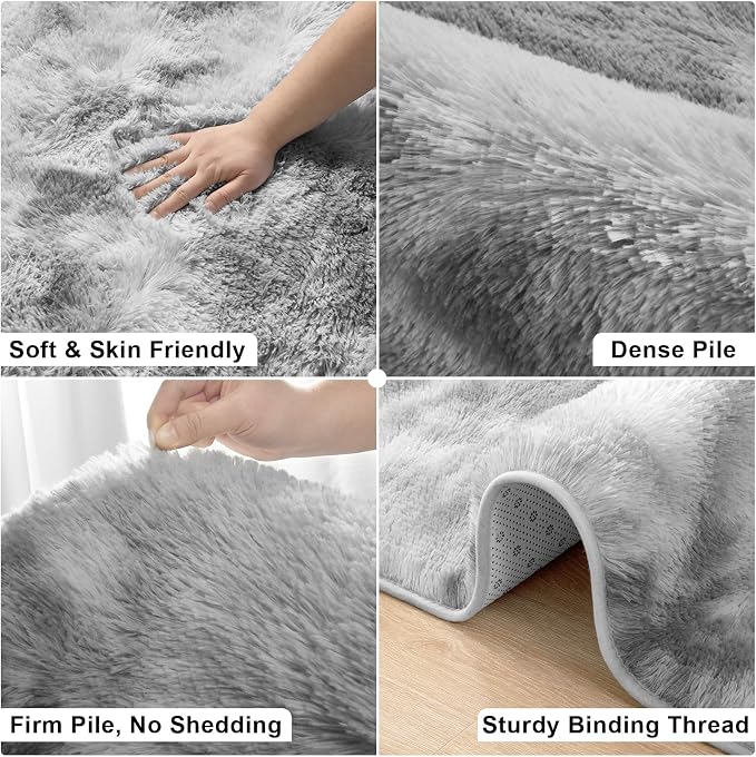 Merelax Soft Modern Indoor Large Shaggy Rug - Image 3
