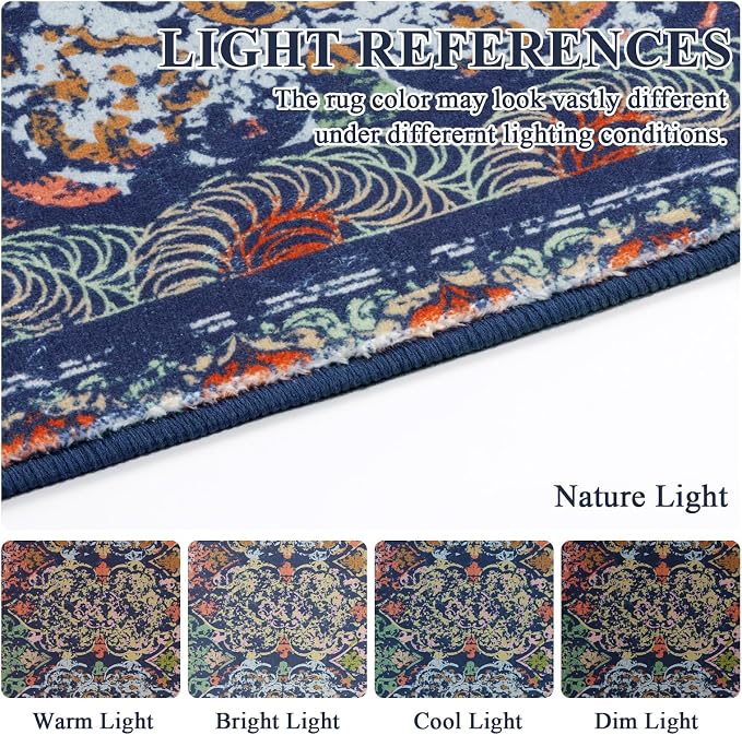 Vaukki Hallway Runner Rug, Vintage Shaggy Soft Laundry Rug Runner, Non Slip - Image 6