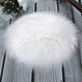 Molain Faux Fur Chair Pad Faux Fur Rugs 12 inch Square Cover Seat Fuzzy Cushion by Molain