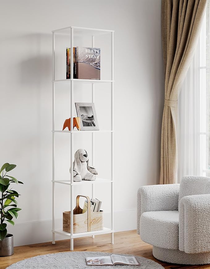 Display Shelf with RGBCW Light, Color Changing Curio Cabinet Floor Lamp with - Image 8