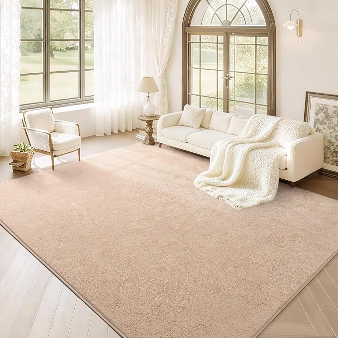 Soft Rugs for Living Room 6x9 Beige, Minimalist Area Rug for Bedroom Nursery - Image 4