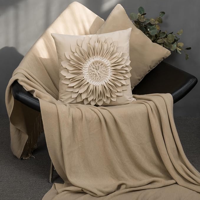 OiseauVoler 3D Sunflower Throw Pillow Cover Decorative Handmade Pillowcase - Image 7