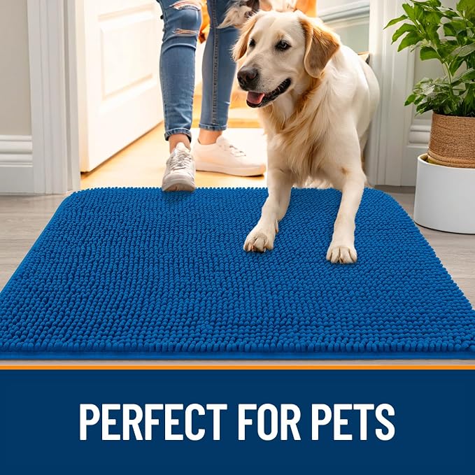 OLANLY Dog Door Mat for Muddy Paws 59x24, Absorbs Moisture and Dirt, Absorbent - Image 6