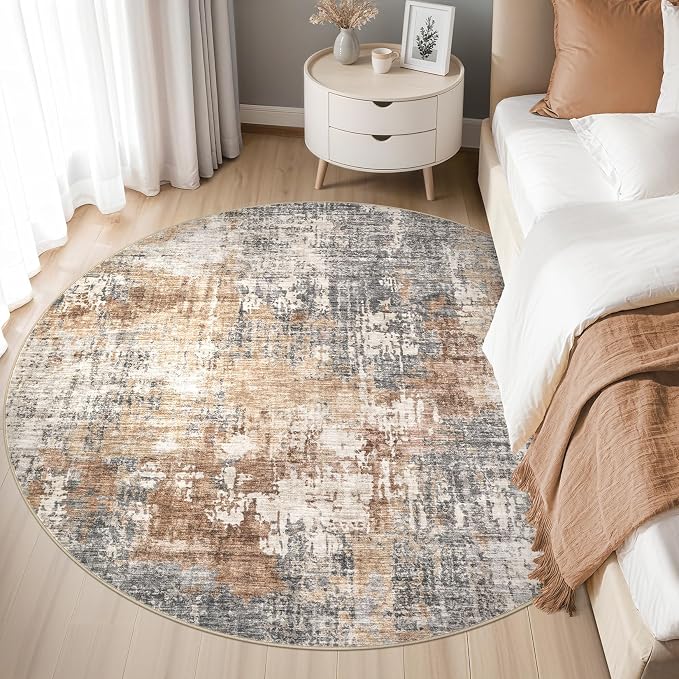 DMOYEST 5ft Round Area Rug Living Room Rugs - Image 2