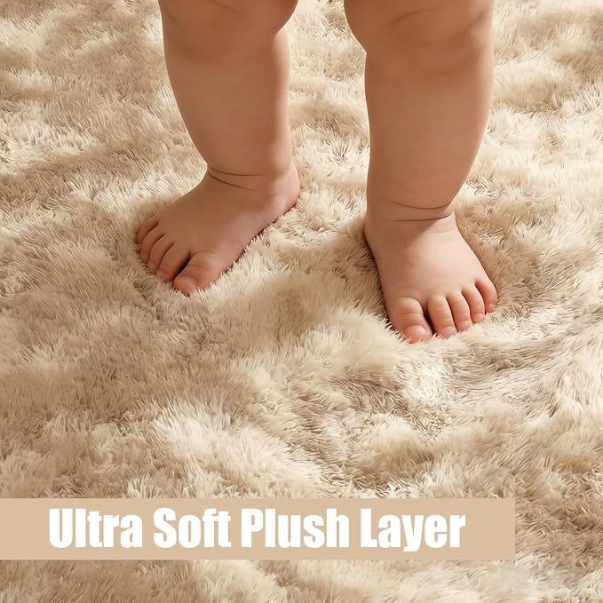 9x12 Fluffy Area Rugs for Living Room, Large Fuzzy Shag Area Rug for Bedroom - Image 2