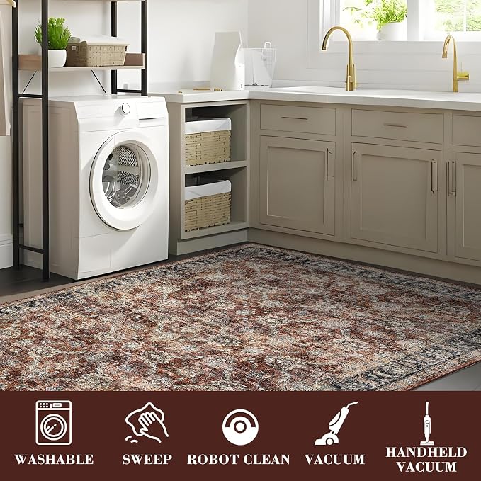 GarveeHome Extra Large Area Rug 10x13 Washable Bedroom Rug Non Slip Foldable - Image 7