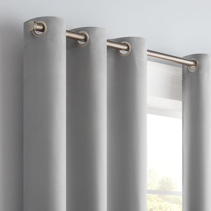 Eclipse Darrell Modern Blackout Thermal Grommet Window Curtains - Image 2