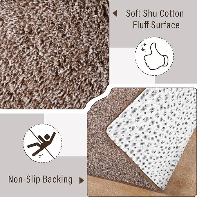 Keeko 5x8 Area Rugs for Living Room, Soft Modern Memory Foam Bedroom Rug - Image 3