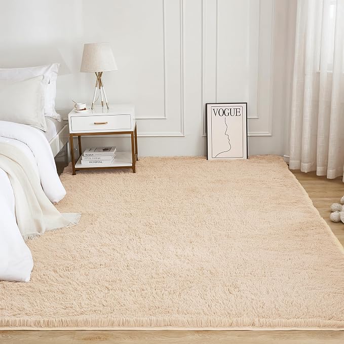 Litanika 3x5 Shag Area Rug for Living Room Bedroom, Non-Shedding Modern Indoor - Image 2