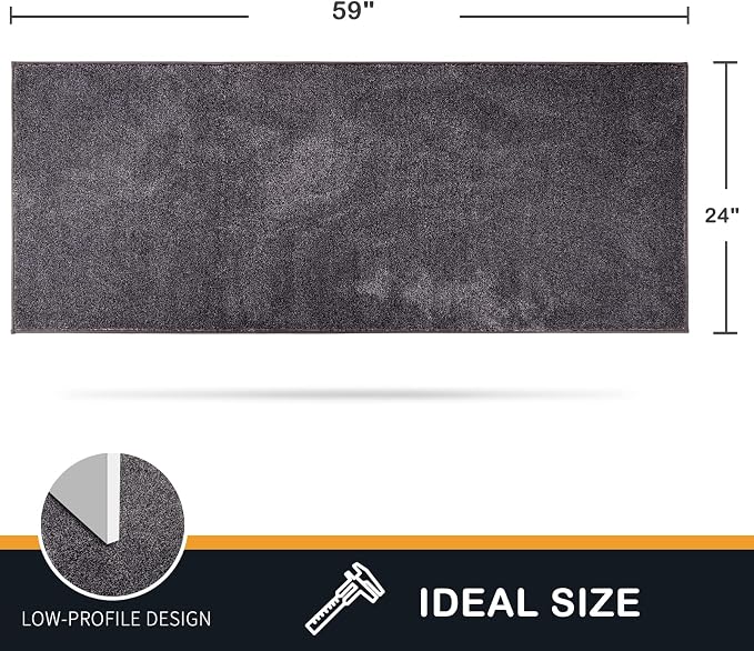 PURRUGS Dirt Trapping Door Mat 24" x 59", Non-Slip Machine Washable Entryway Rug - Image 2
