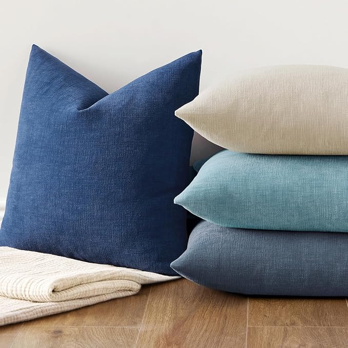 MIULEE Navy Blue Couch Pillow Covers 22x22 Inch - Image 7