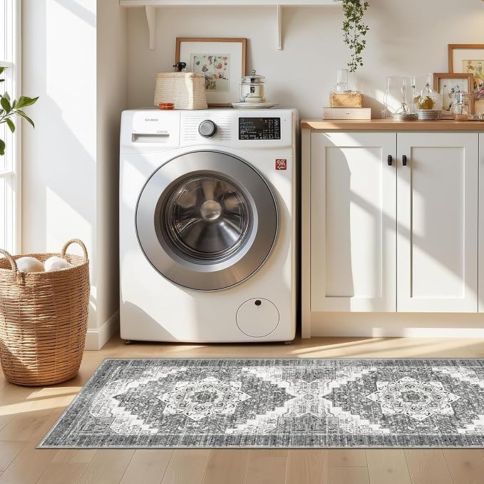 Tritard 100% Non Slip Kitchen Rugs Sets of 3 Washable Boho Kitchen Mats - Image 9