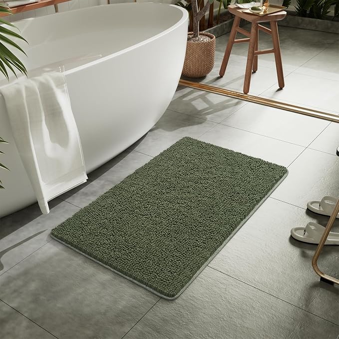 LOCHAS Luxury Bathroom Rug Shaggy Bath Mat 24 x 36 Inch, Washable Non Slip Bath - Image 6