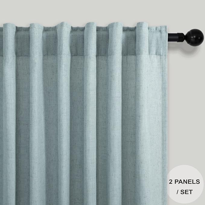 Pitalk Aqua Curtains 108 Inches Long - Image 2