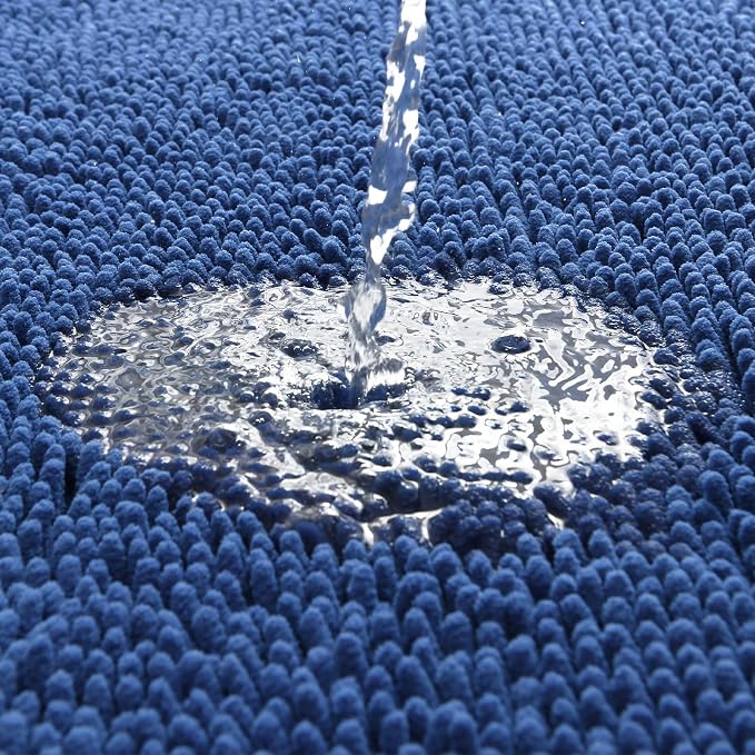LOCHAS Luxury Bathroom Rug Shaggy Bath Mat 24 x 60 Inch, Washable Non Slip Bath - Image 5