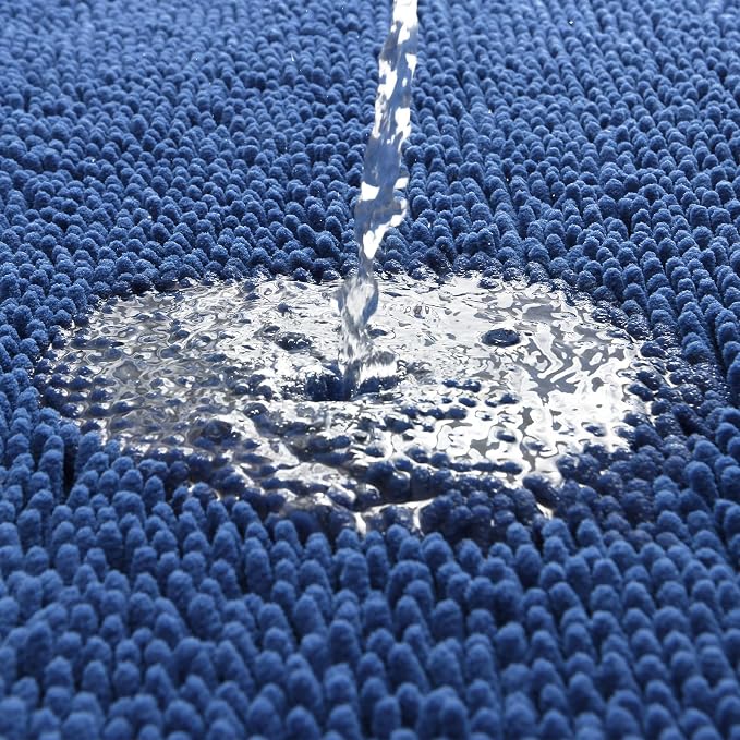 LOCHAS Luxury Bathroom Rug Shaggy Bath Mat 24 x 48 Inch, Washable Non Slip Bath - Image 5