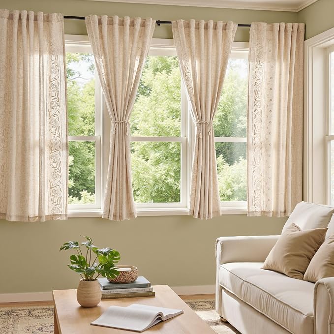 jinchan Winslow Lined Linen Curtains - Image 3