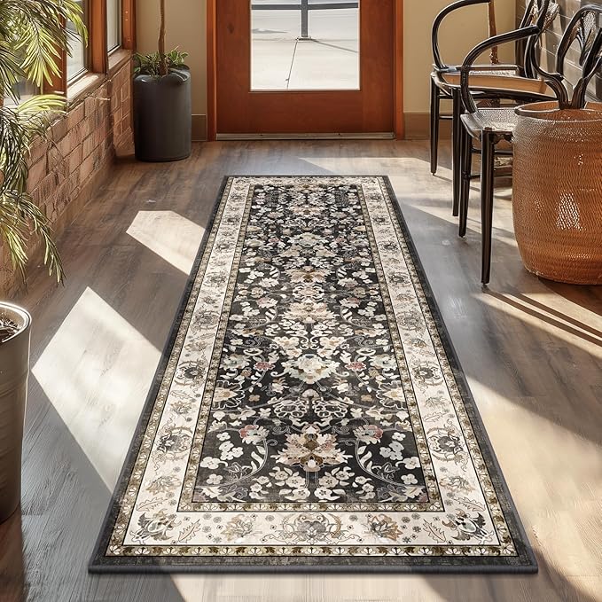 LOKHOM Washable Runner Rug, 2x6 Non-Slip Vintage Hallway Runner Rug by LOKHOM