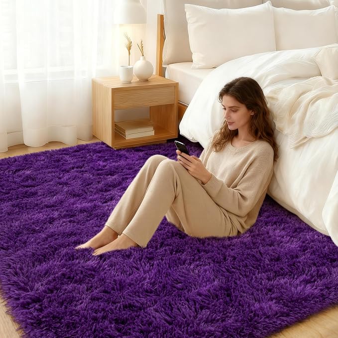 Area Rug for Living Room 6x9, Ultra Soft Shaggy Area Rugs for Bedroom, Upgrade - Image 4