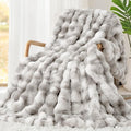 Touchat Luxury 1000GSM Faux Rabbit Fur Throw Blanket, Super Heavy Warm Cozy by TOUCHAT