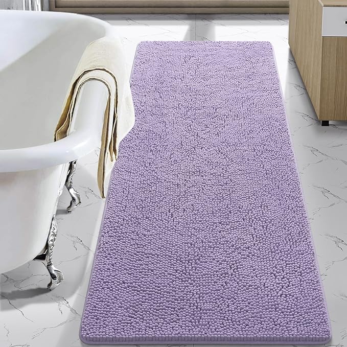 LOCHAS Luxury Bathroom Rug Shaggy Bath Mat 24 x 60 Inch, Washable Non Slip Bath by LOCHAS