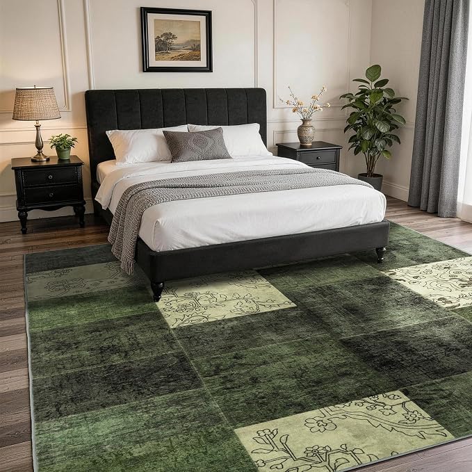 LIANLAM 5x7 Washable Area Rugs for Living Room and Bedroom, Vintage Boho - Image 2