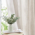 JINCHAN Linen Curtains for Living Room Taupe Grey on Beige Striped Curtains for by JINCHAN
