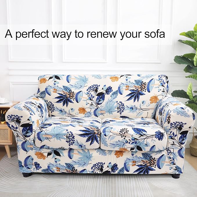 hyha Couch Cover, Loveseat Covers, Floral Pattern, 3 Pieces, Sofa Slipcovers - Image 8