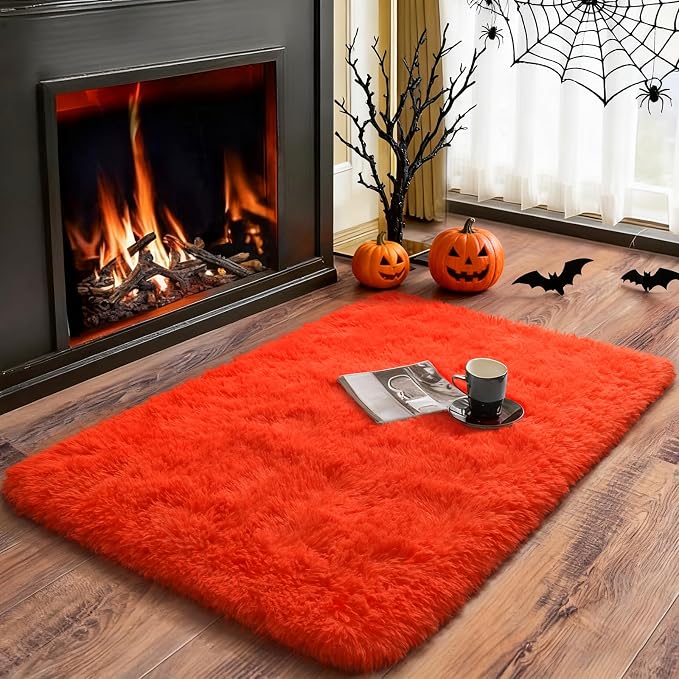 Merelax Fluffy Rug Shaggy Area Rug, Mini Fuzzy Plush Kids Bedside Rug, Soft by Merelax