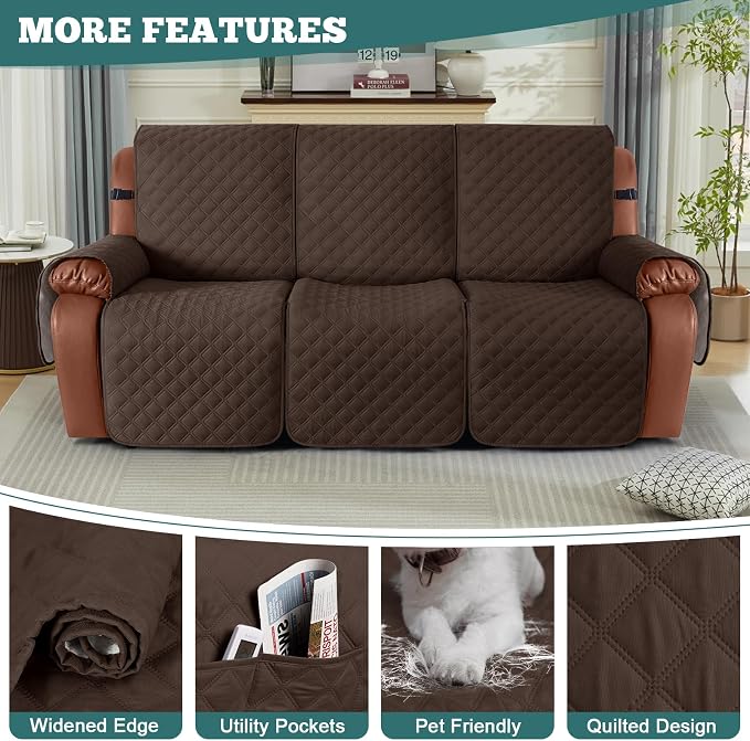 Ruaozz Waterproof Recliner Sofa Covers, 1-Piece Couch Covers - Image 5