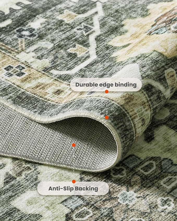 AMADA HOMEFURNISHING 6x9 Area Rugs, Vintage Rugs - Image 7