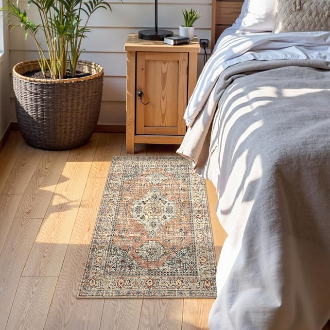 Lahome Oriental Door Mat Indoor Entrance, 2x3 Washable Fall Indoor Rugs - Image 3